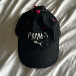 Puma Black Cap with Pink Highlights